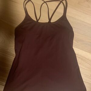Burgundy built in bra work out top